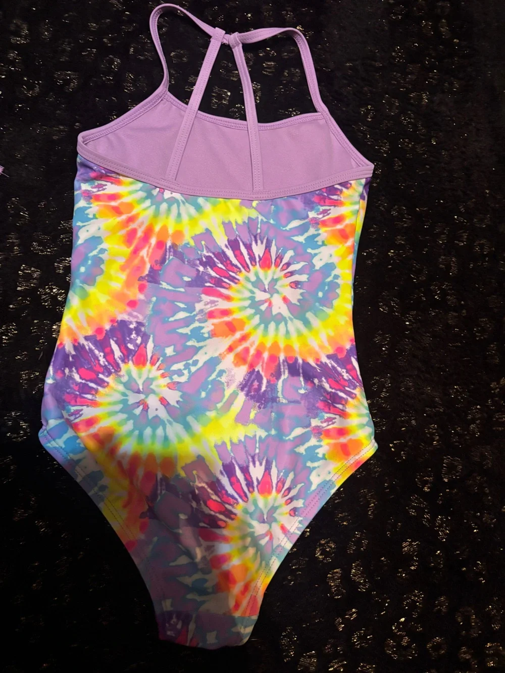 Lavender Girls' Tie Dye Bathing Suit and Cover Up